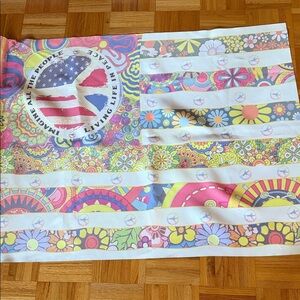 Peace flag with sleeve approximately 38 x 29